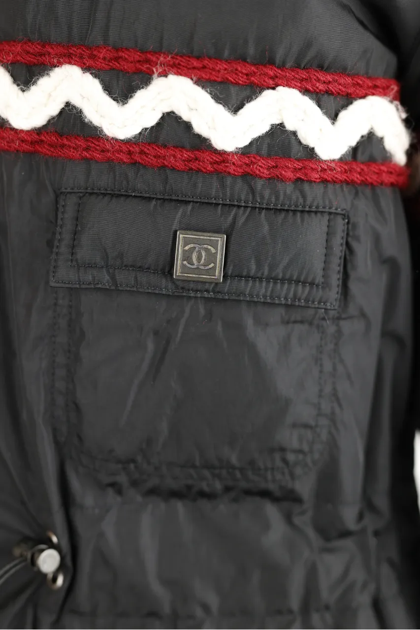 Down Jacket W/ Logo Emblazoned Zippers