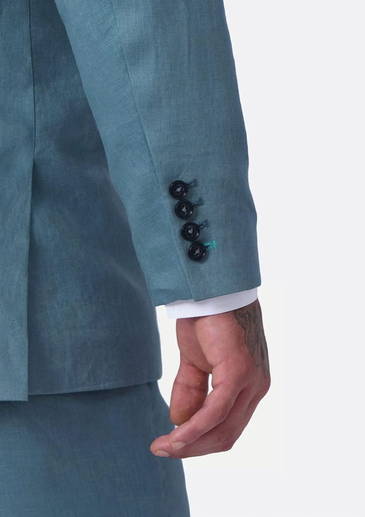 Ellis Koi Blue Linen Jacket