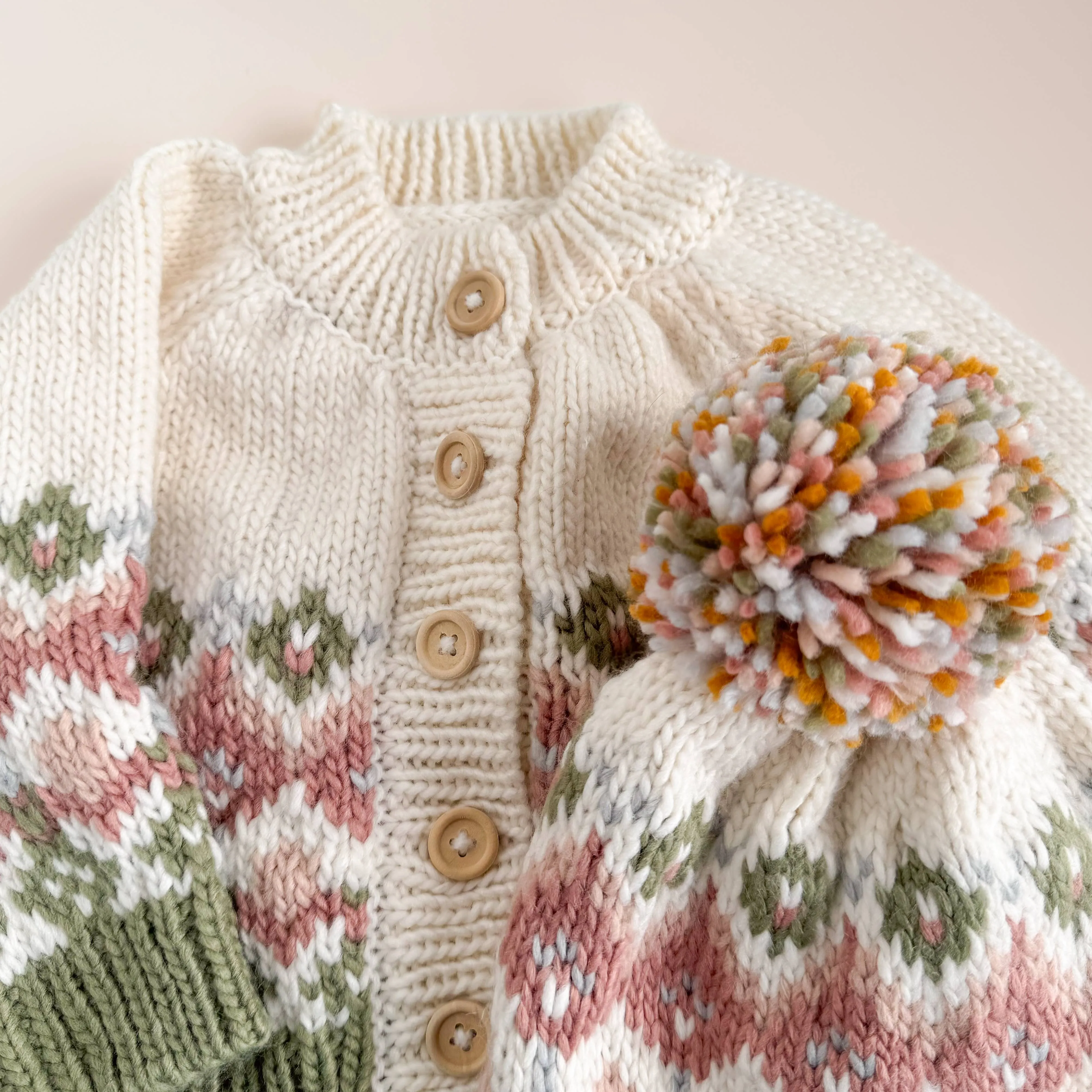 Fairisle Knit Hat, Pastel