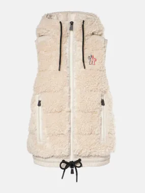 Faux shearling down vest