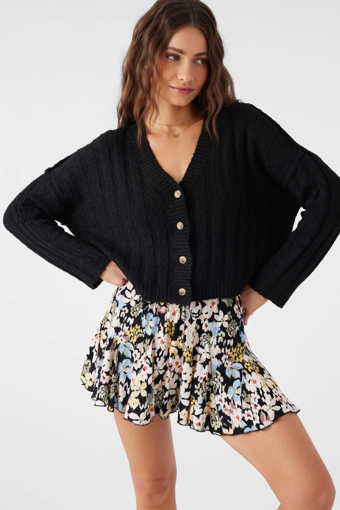 FERRIS BUTTON FRONT SWEATER CARDIGAN