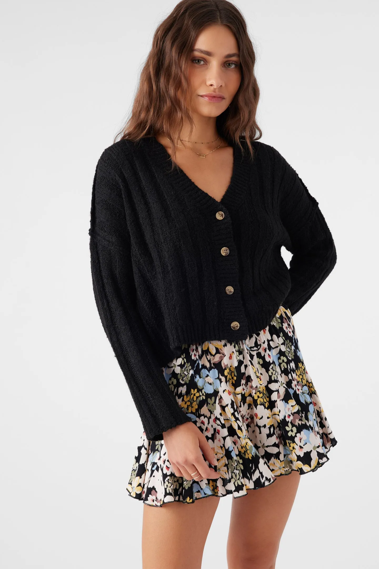 FERRIS BUTTON FRONT SWEATER CARDIGAN