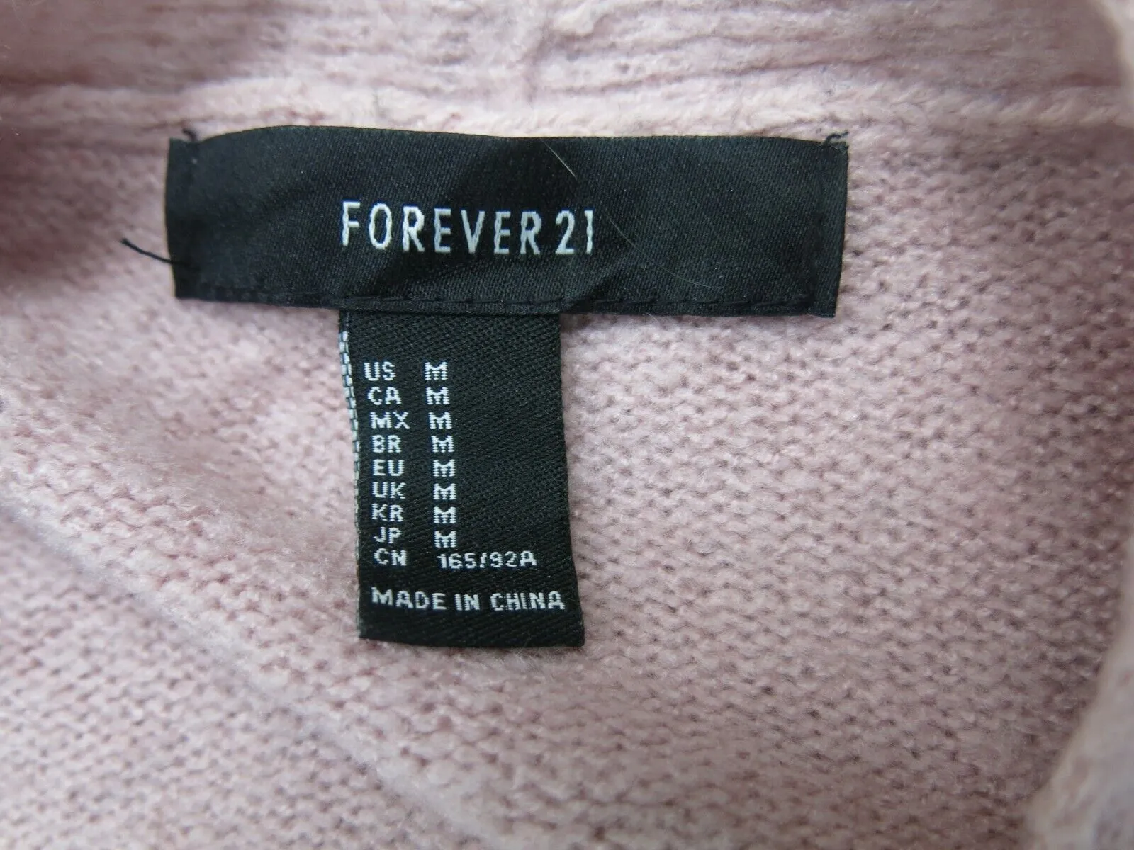 Forever 21 Women Cardigan Sweater Dress Open Front Long Sleeve Peach Size Medium