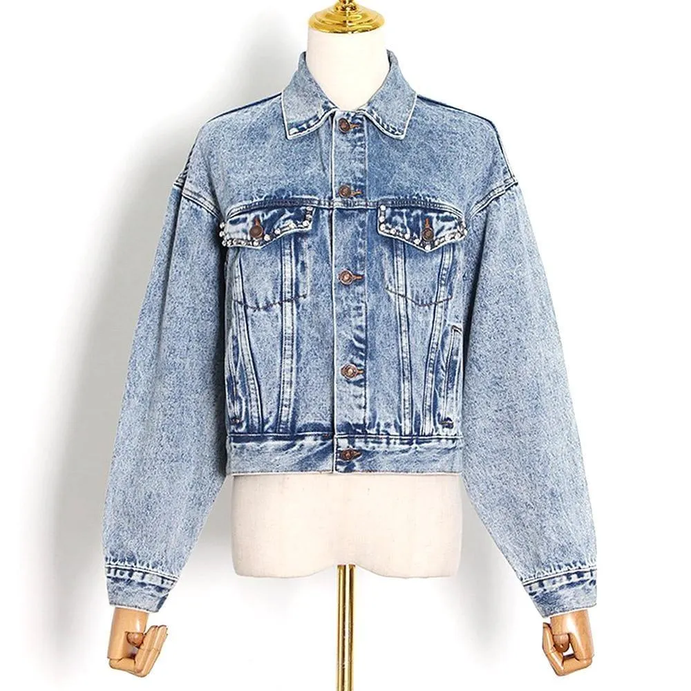 Frinjar Heart Fringe Denim Jacket