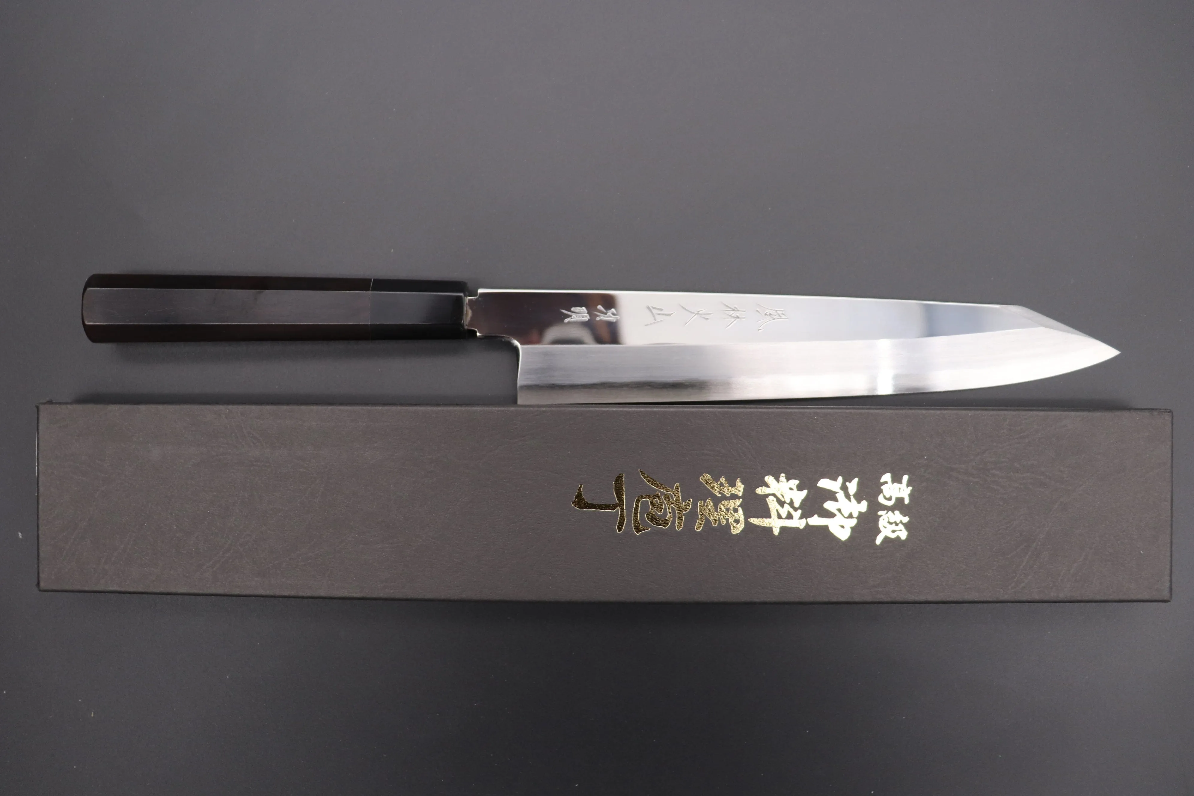 Fu-Rin-Ka-Zan Limited, FSO-59 Blue Steel No.1 Kiritsuke 240mm (9.4inch, Octagon Shaped Ebonywood Handle, Mirror Polished Blade,FSO-59)