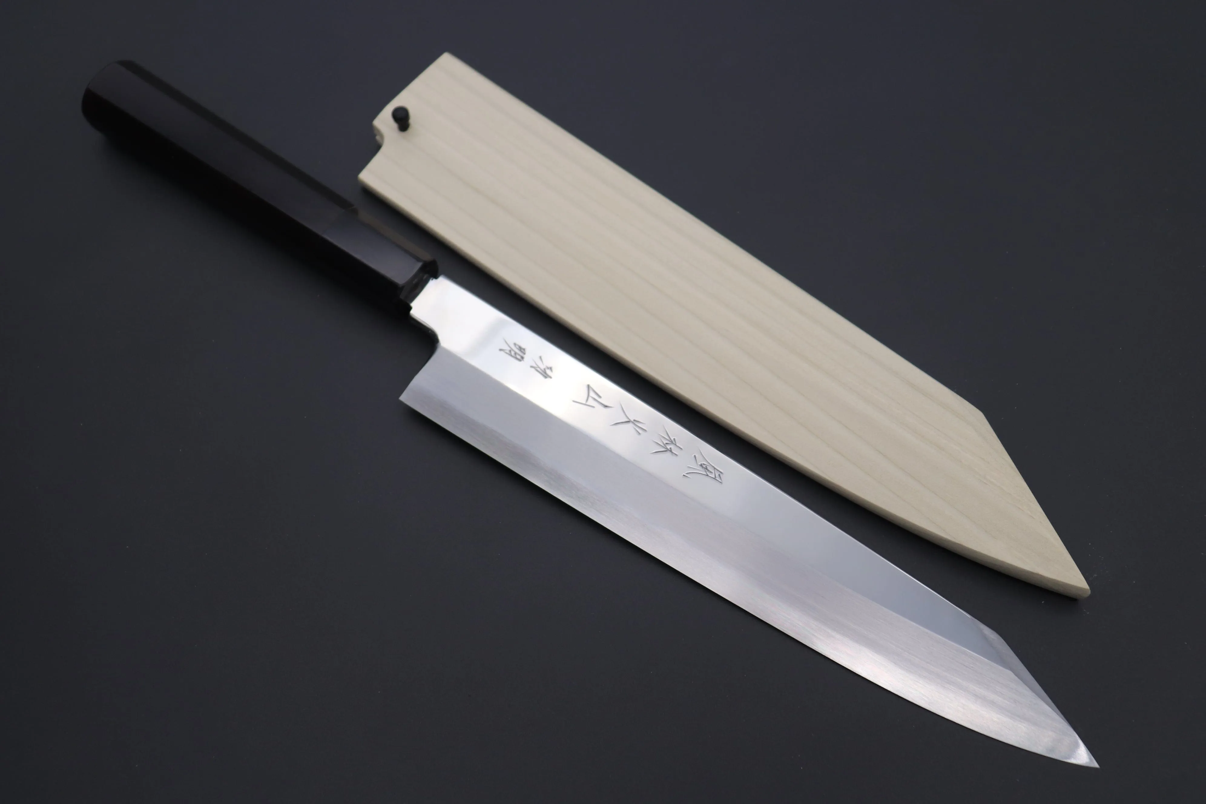 Fu-Rin-Ka-Zan Limited, FSO-59 Blue Steel No.1 Kiritsuke 240mm (9.4inch, Octagon Shaped Ebonywood Handle, Mirror Polished Blade,FSO-59)