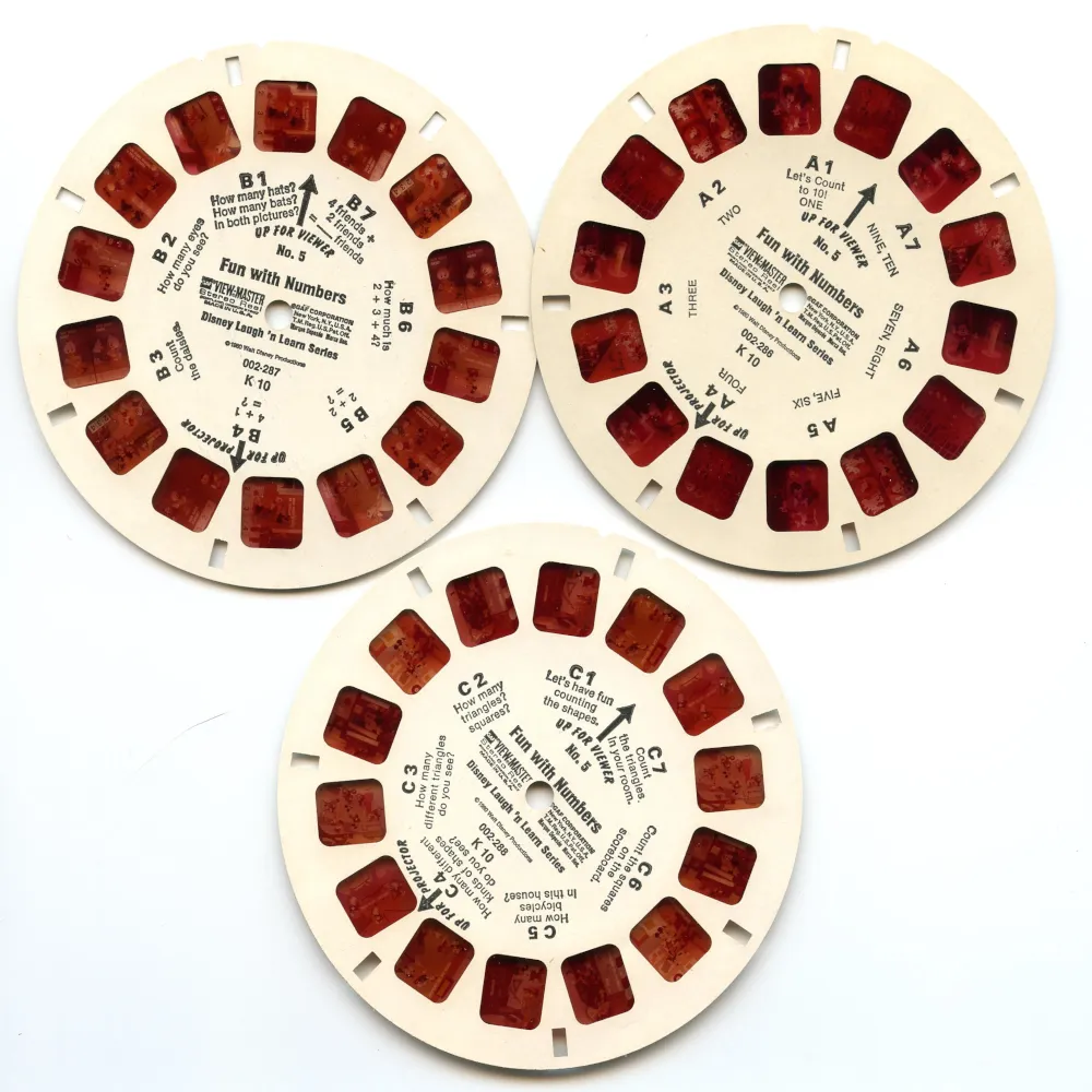 Fun with Numbers - no.5 - View-Master 3 Reel Packet - 1970s  - vintage - (K10-G6)