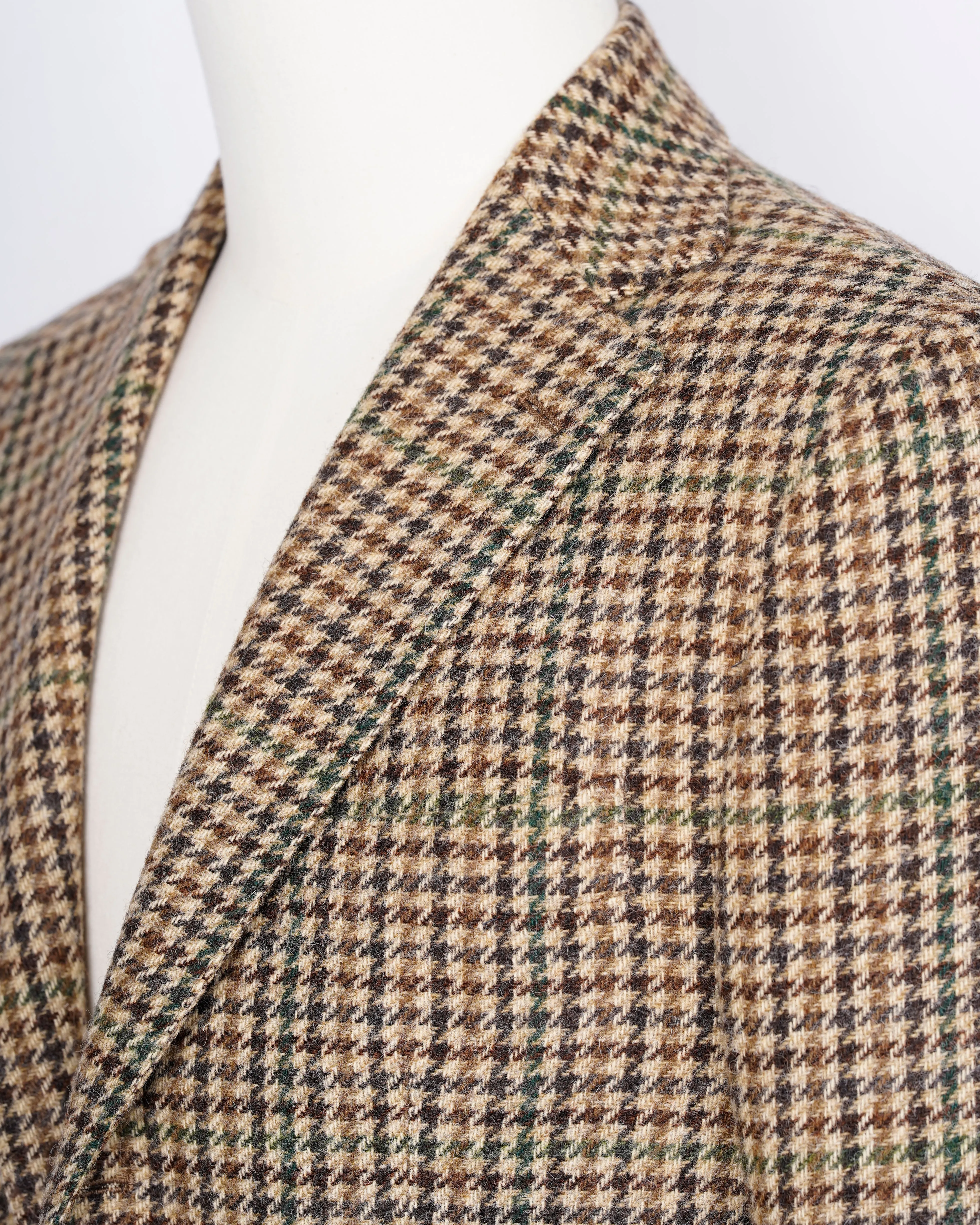 Gaiola Napoli Tweed Jacket / Beige Houndstooth