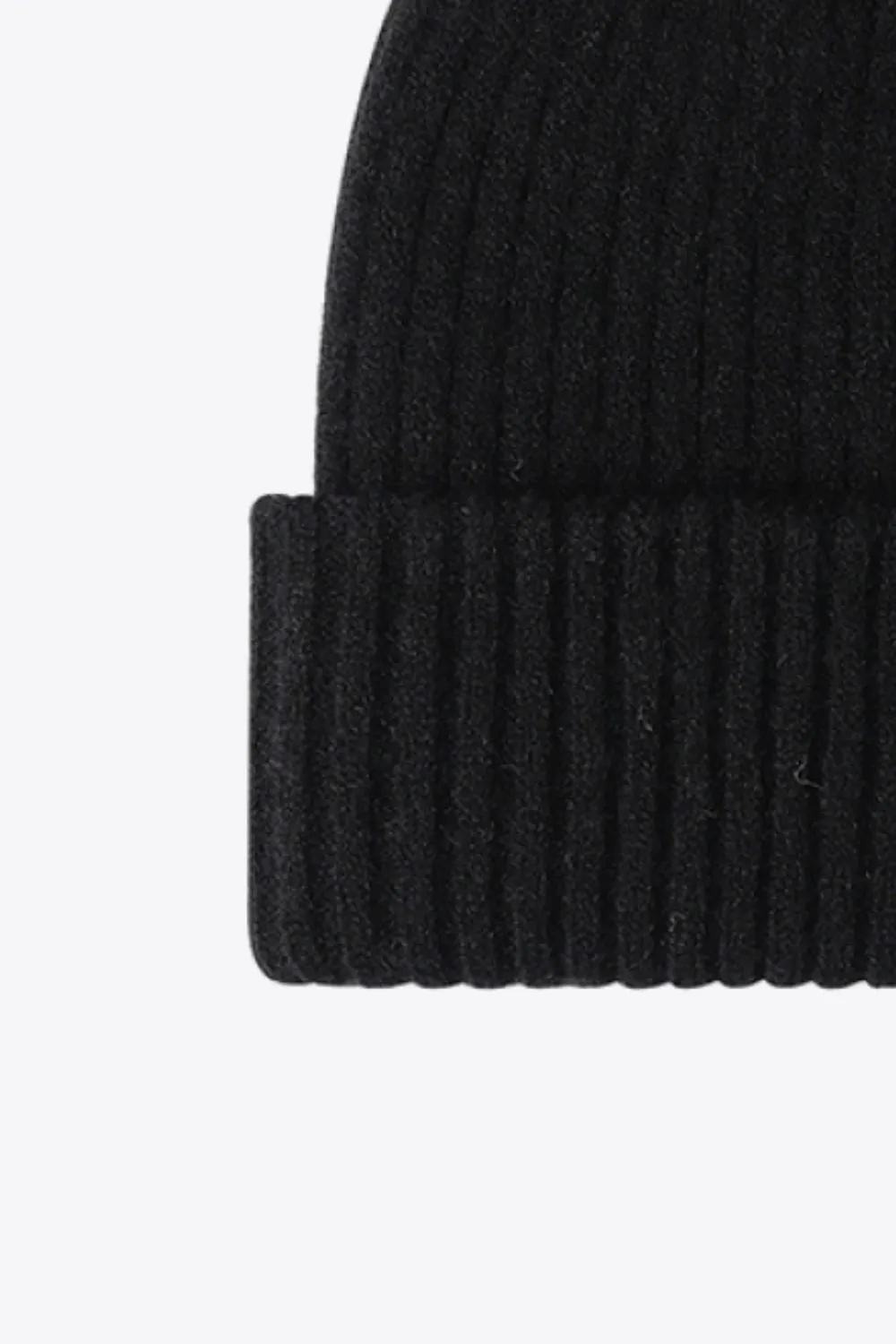 HAPPY Beanie Color Contrast Toboggan Hat Ribbed Knit Warm Winter Skull Cap