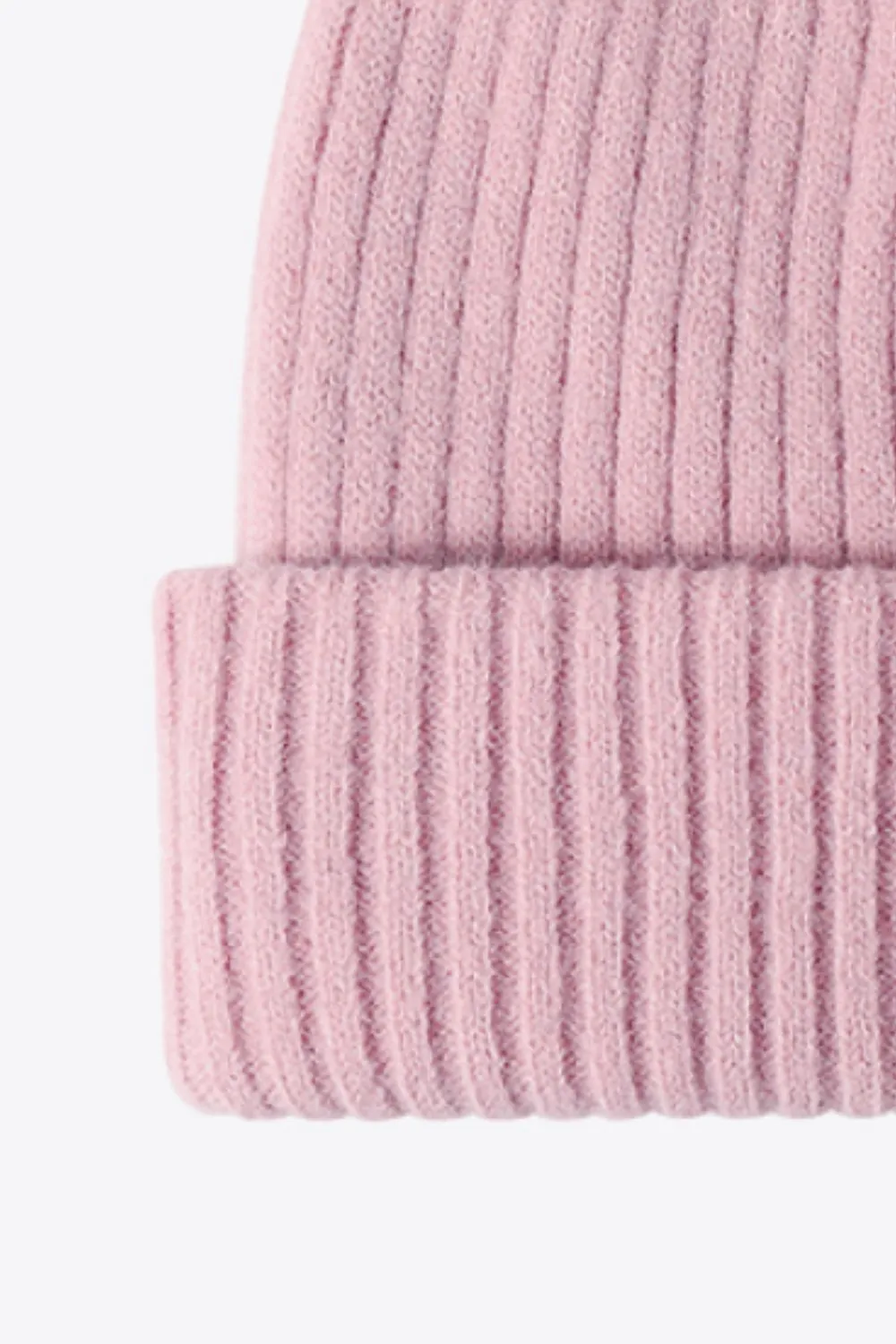 HAPPY Beanie Color Contrast Toboggan Hat Ribbed Knit Warm Winter Skull Cap