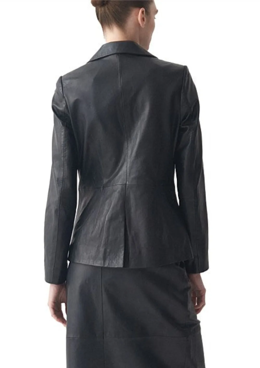 Harry Leather Blazer Black