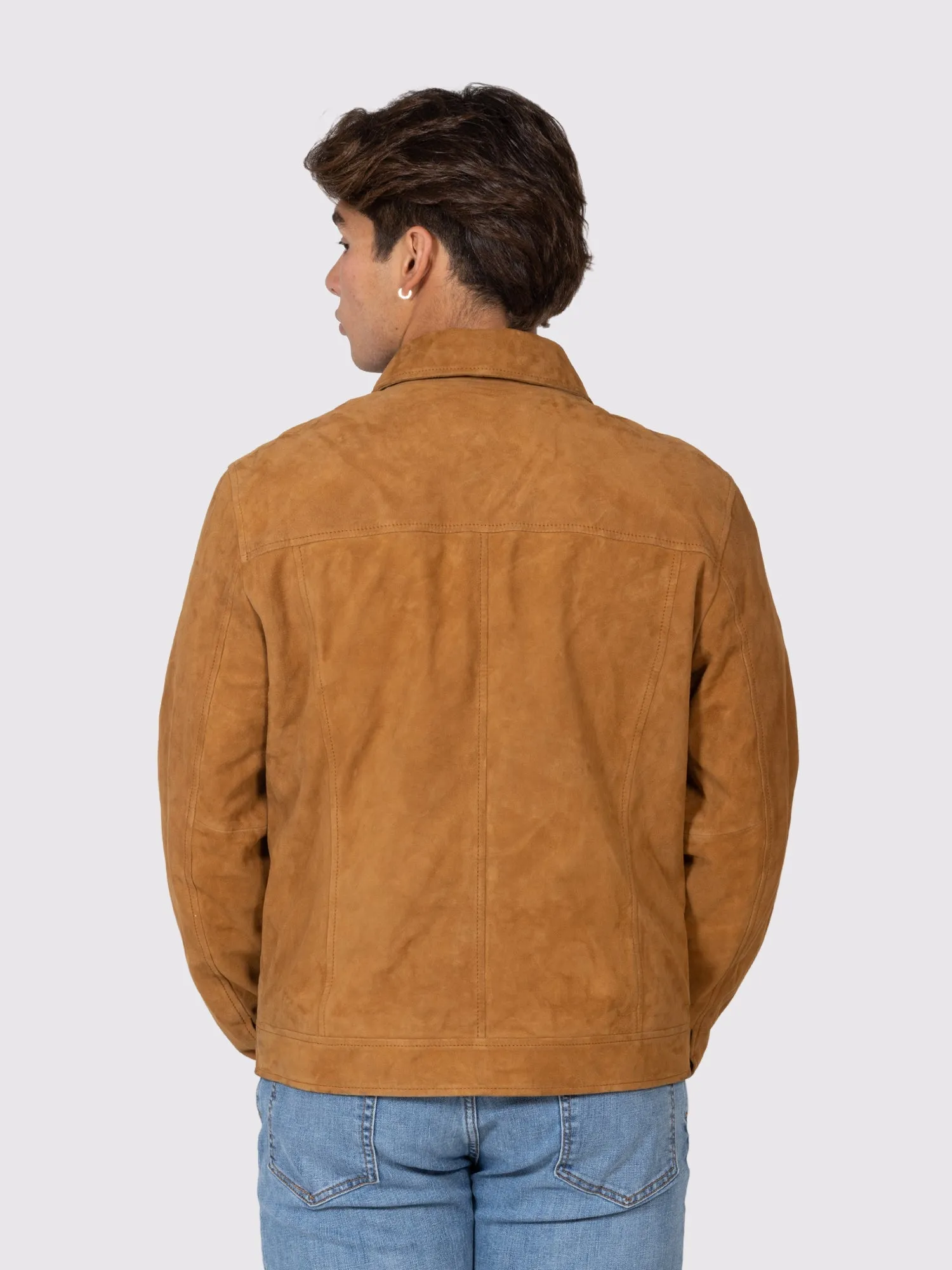 JACOB - Men's Suede Lifestyle Leather Jacket