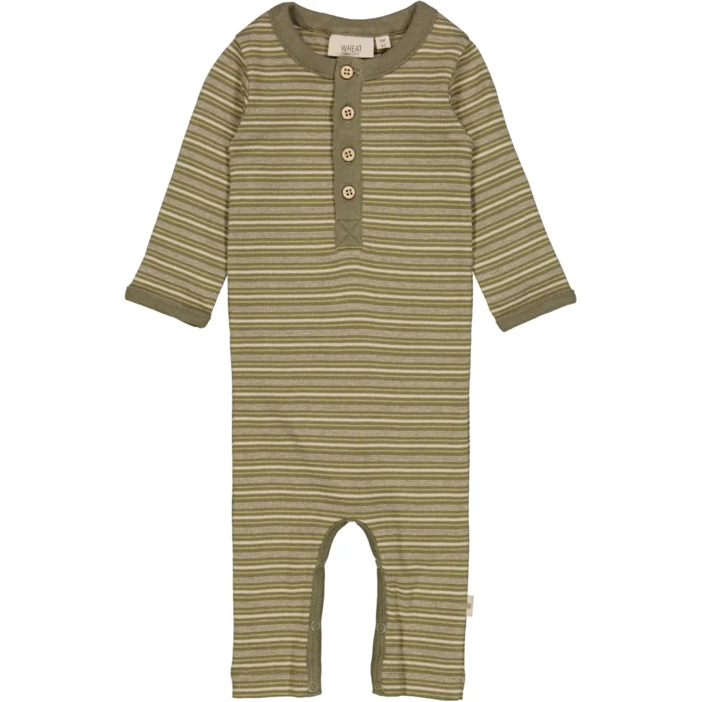 Jumpsuit Eigil - heather green stripe