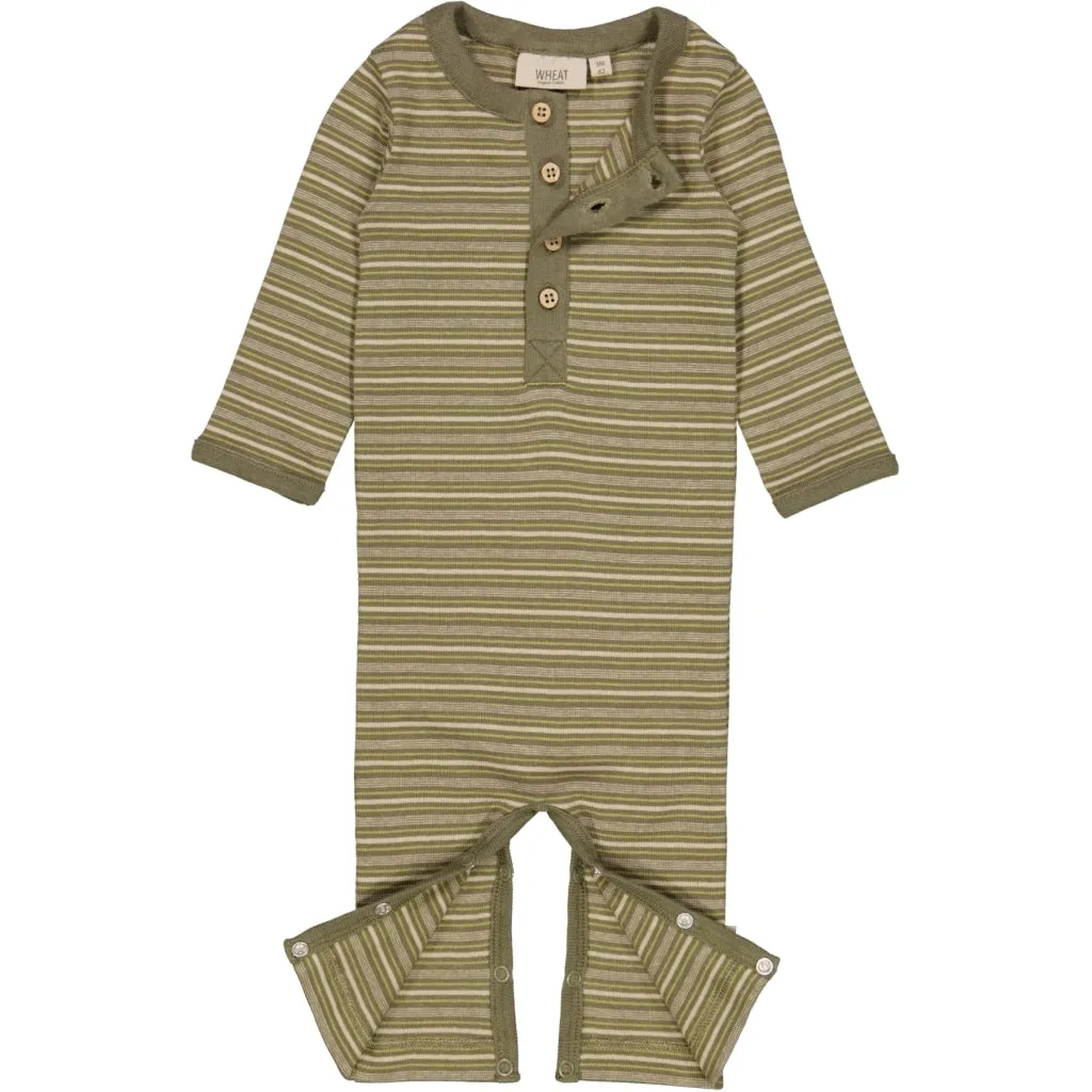 Jumpsuit Eigil - heather green stripe