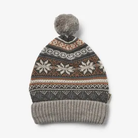 Knit Beanie Nolo - warm grey melange