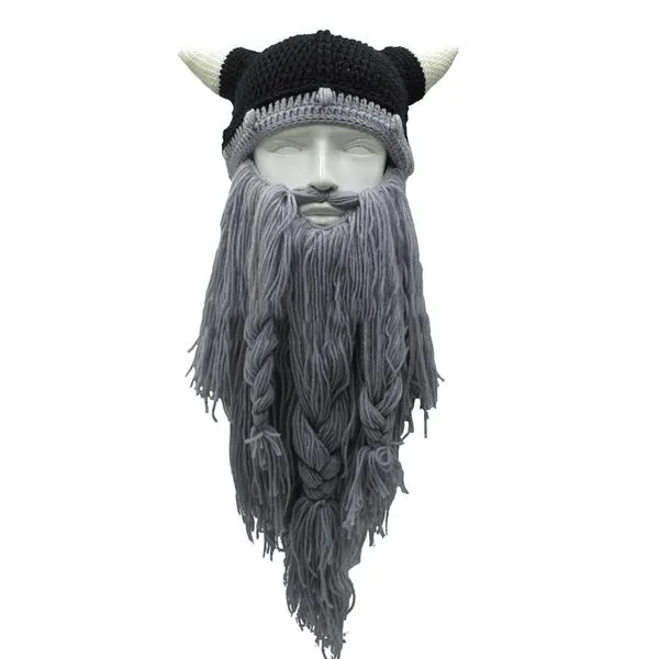 Knitted Viking Beard Beanie