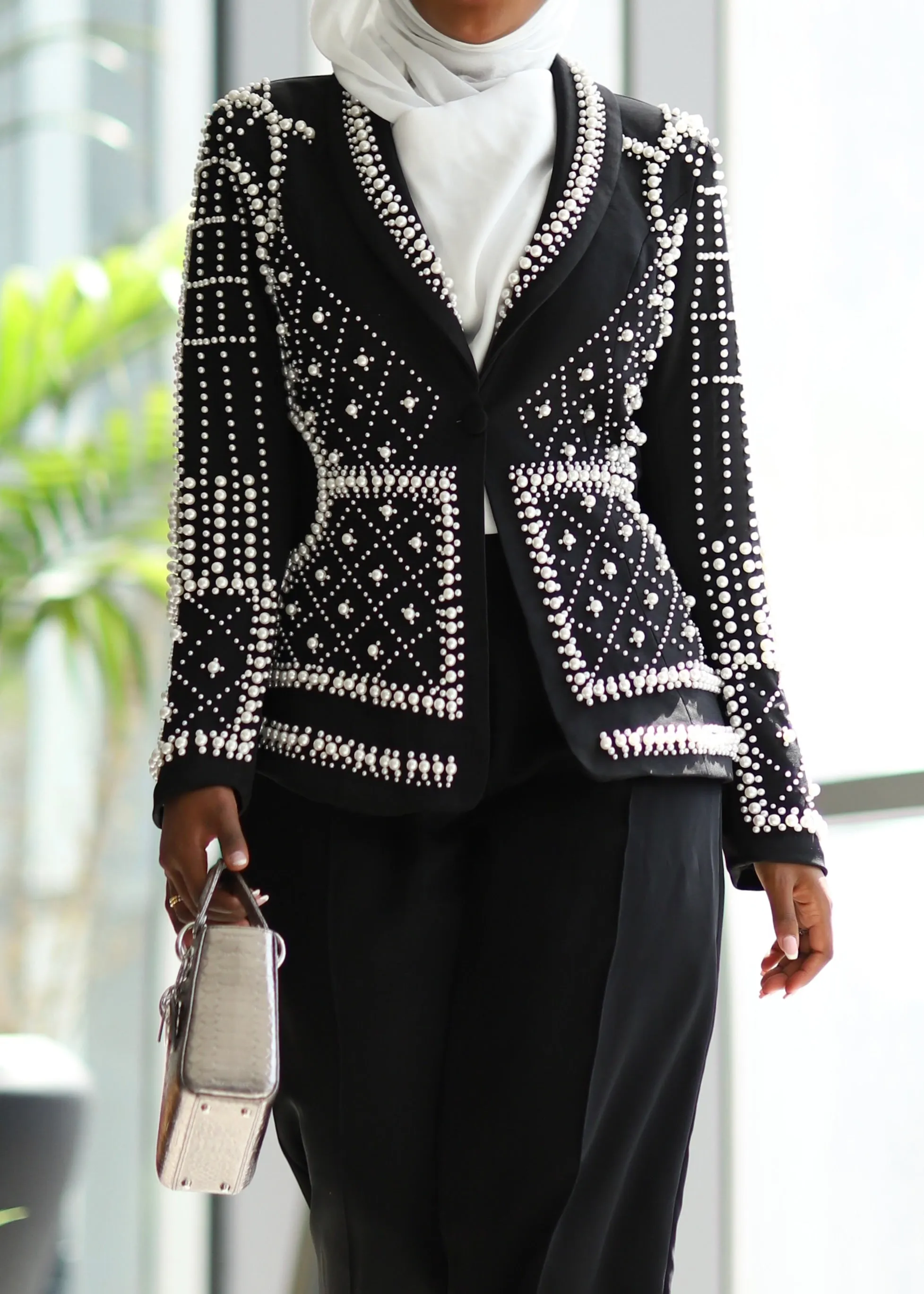 LA PERLA EMBELLISHED BEADED BLAZER