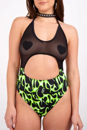 La Tortura Bodysuit - Neon