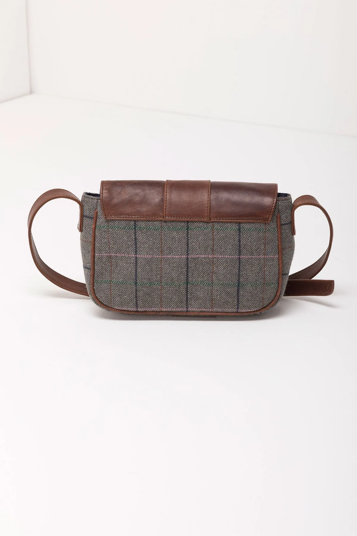 Ladies Tweed Shoulder Bag - Heather