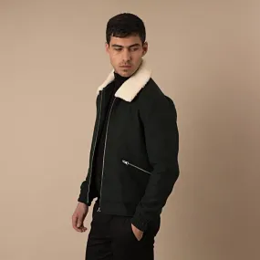 Lanai Sherpa Collar Bomber Jacket