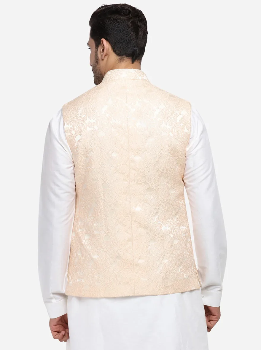 Light Peach Bandhgala Jacket | Azania