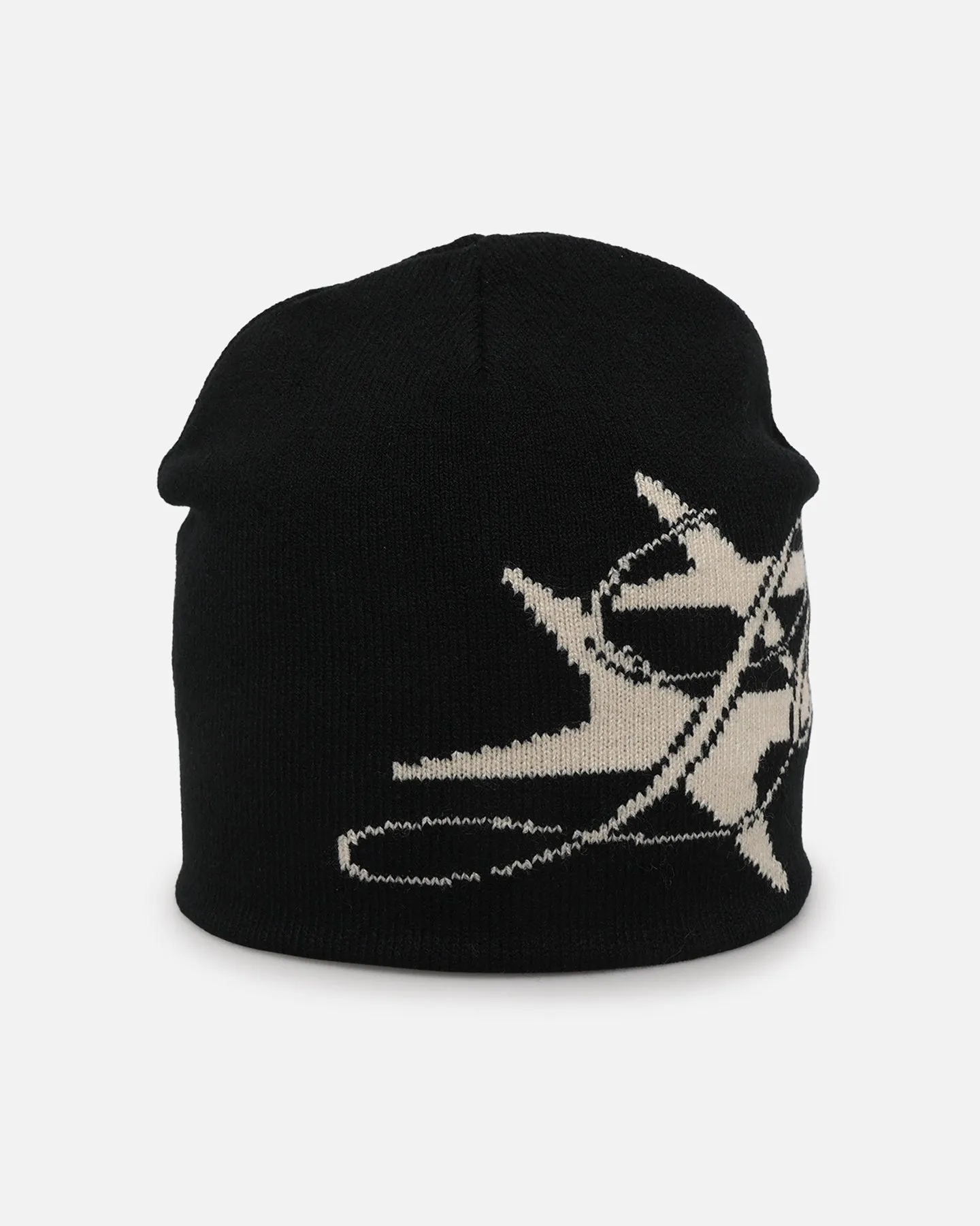 Loiter Hybrid Skull Knit Beanie Black