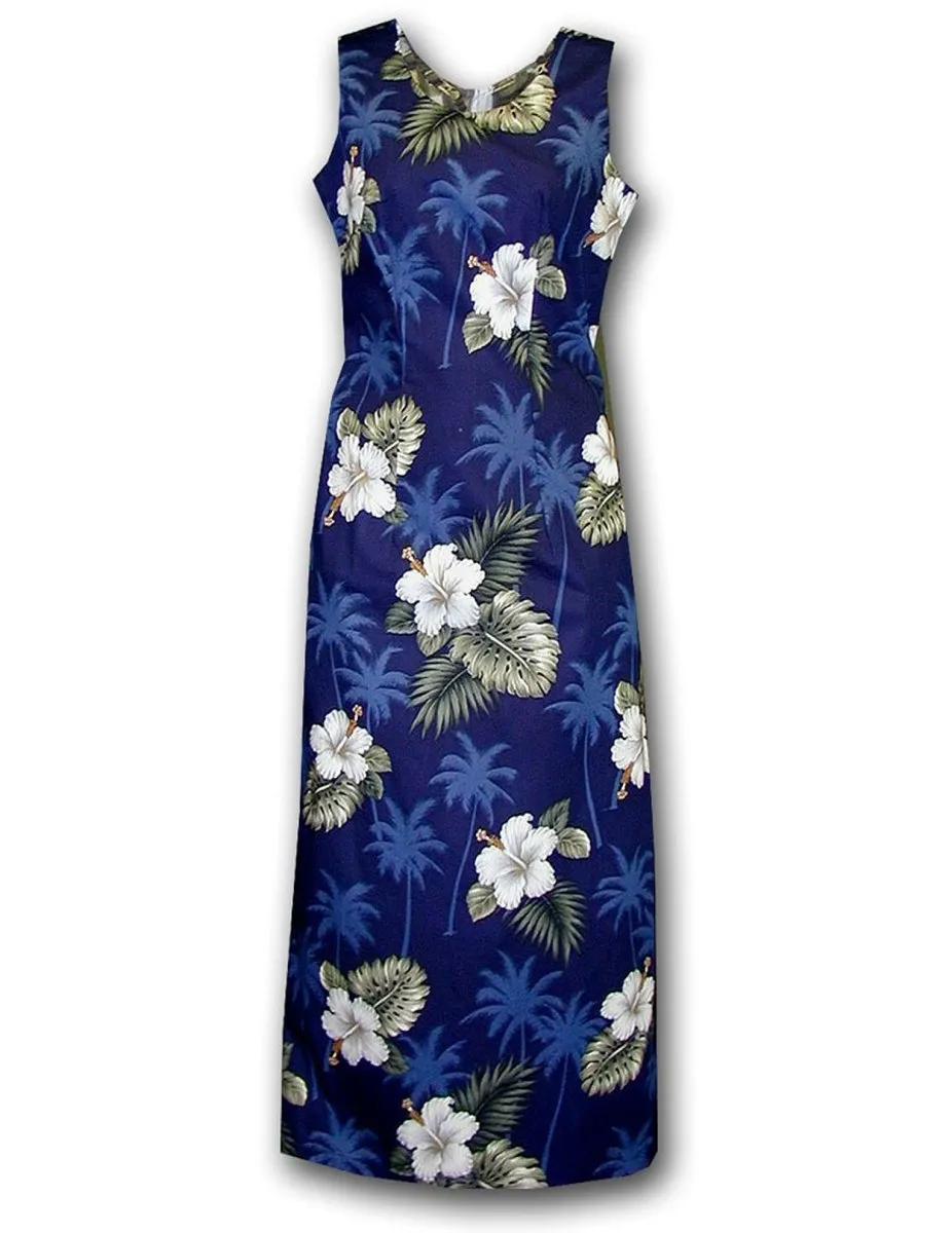 Long Maxi Hawaiian Dress Sleeveless Ka Pua