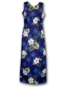 Long Maxi Hawaiian Dress Sleeveless Ka Pua