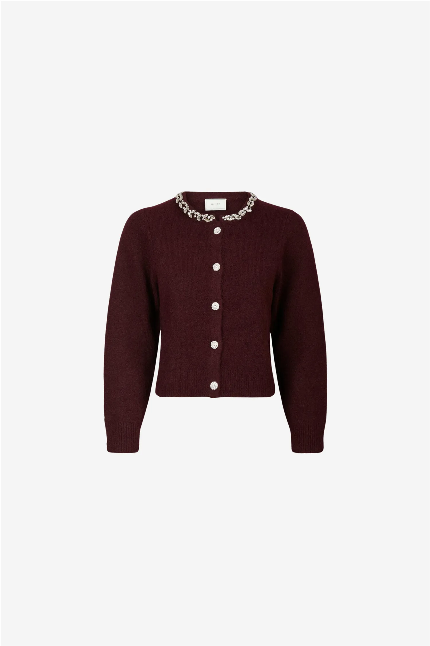 Marie Stone Knit Cardigan Wine