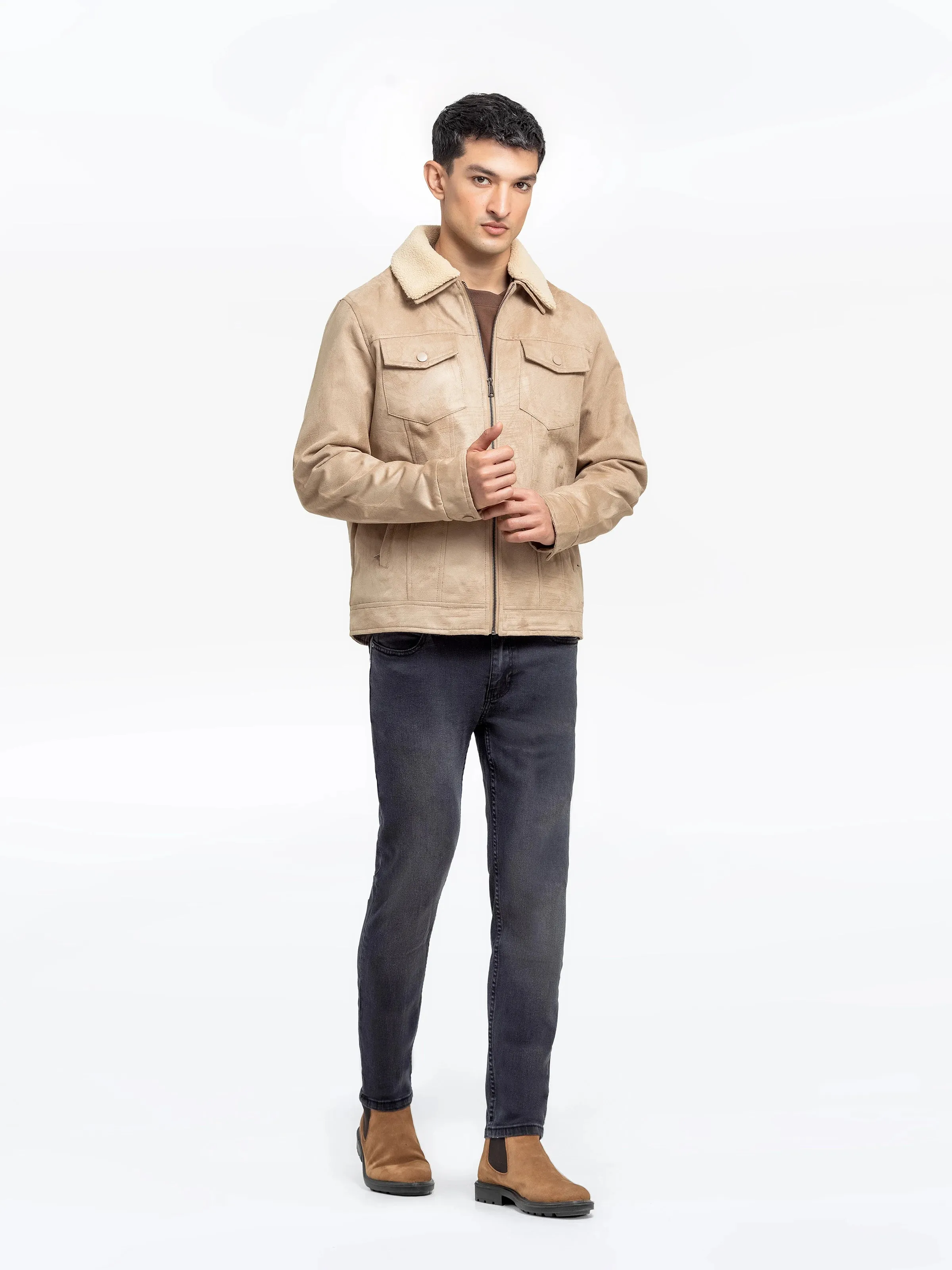 Men's Beige Jacket - EMTJ24-033