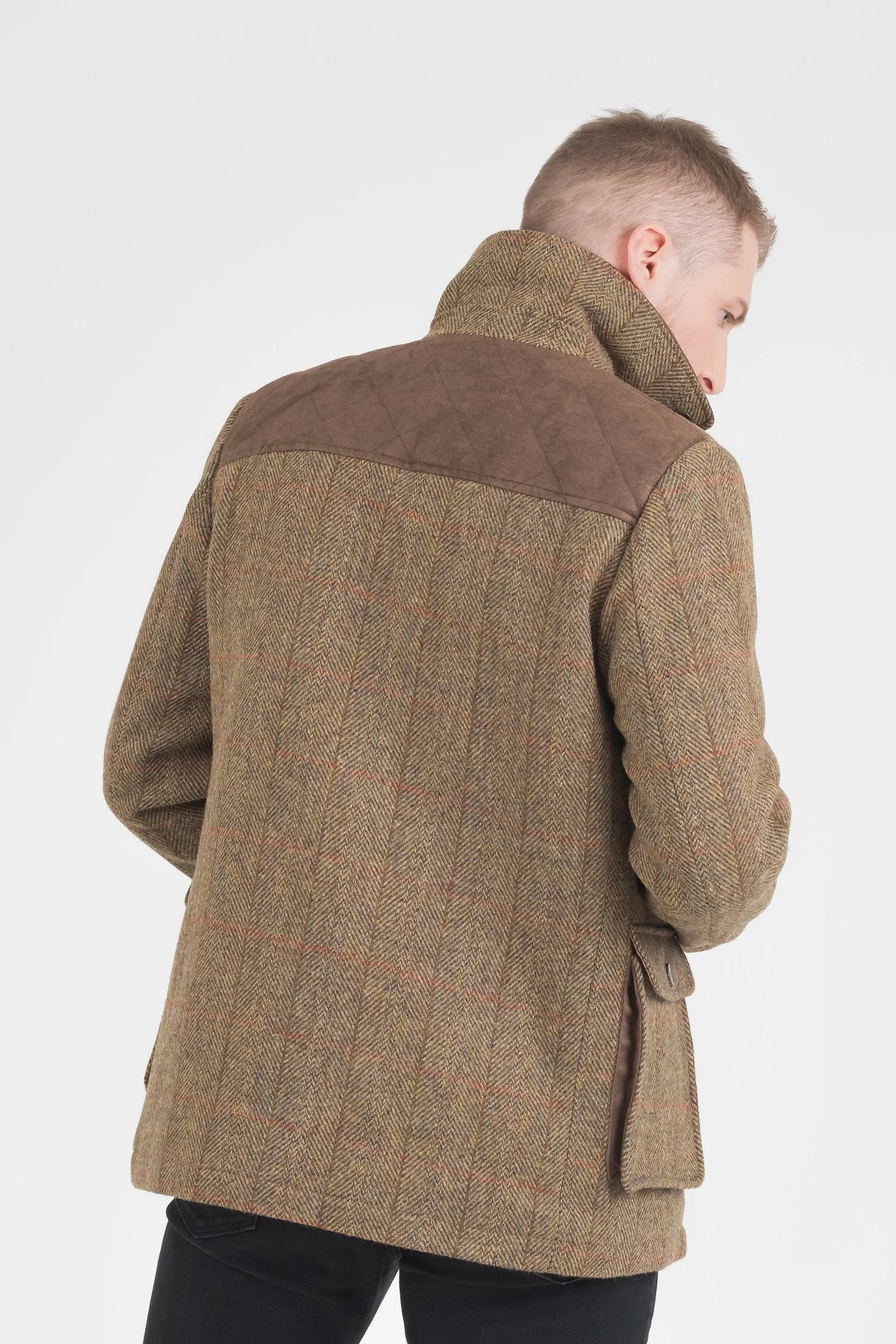 Men's Harris Tweed Boyd Jacket - Mustard Check