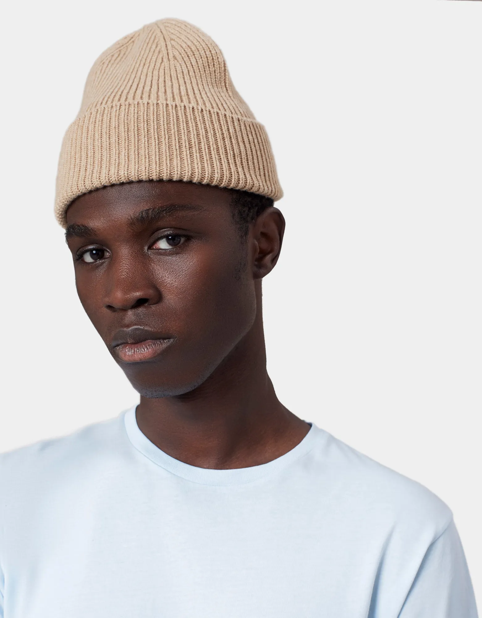 Merino Wool Beanie - Rosewood Mist