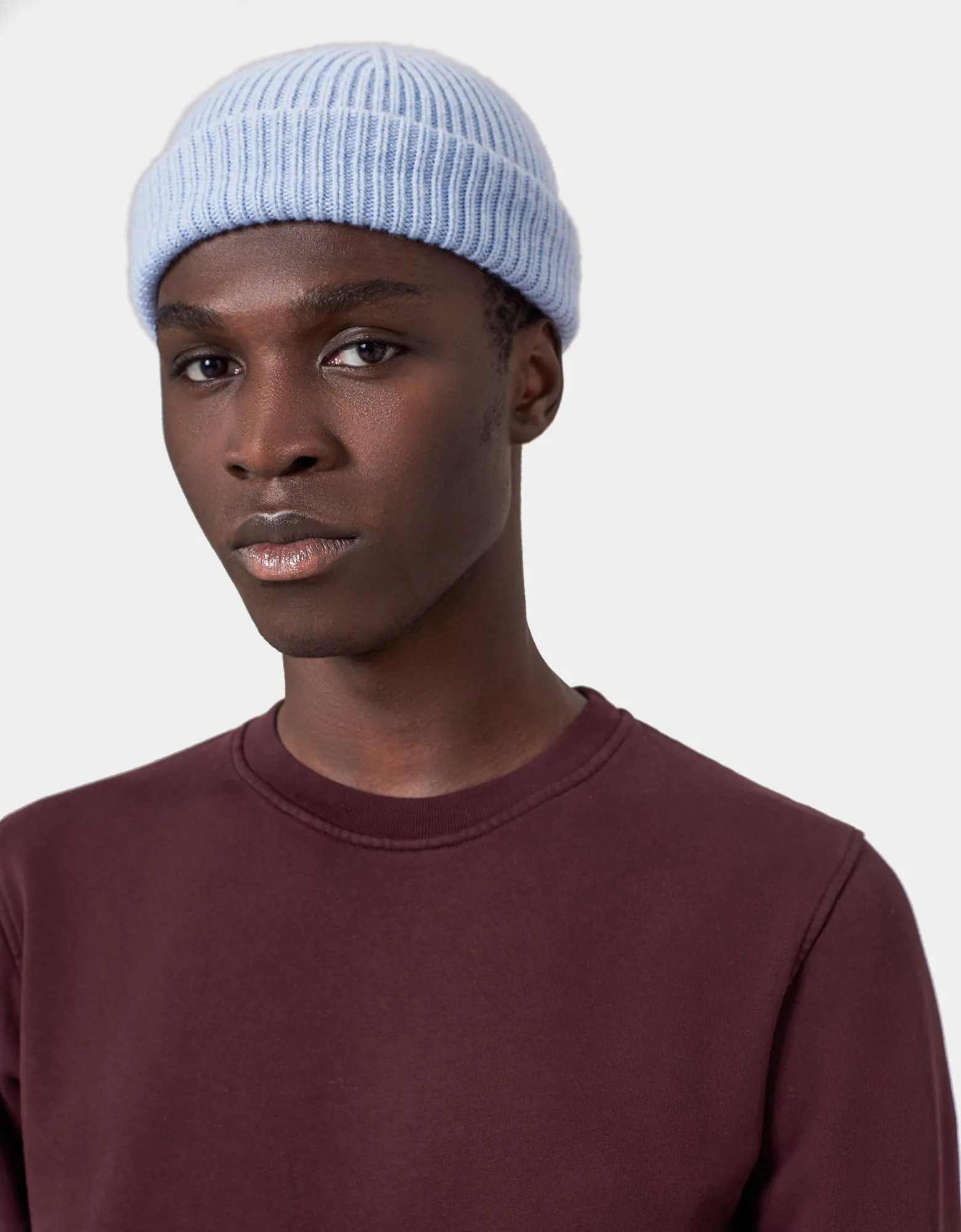 Merino Wool Beanie - Rosewood Mist