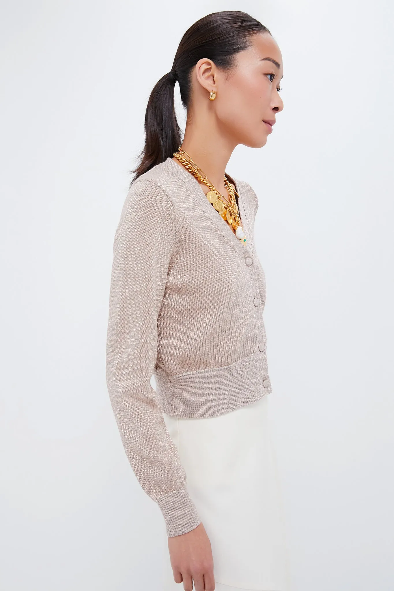 Metallic Knit Lucy Cardigan