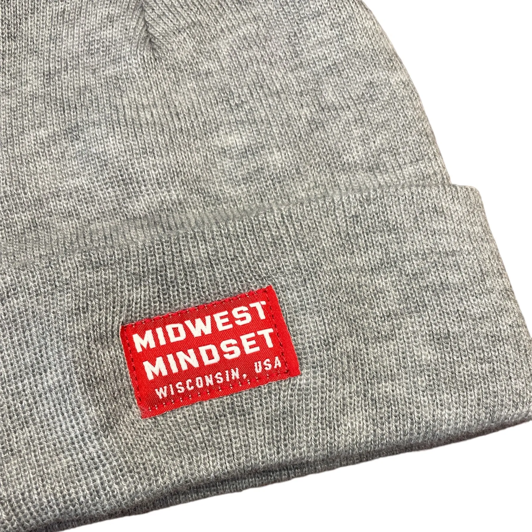 Midwest Mindset Knit Beanie - Heather Grey