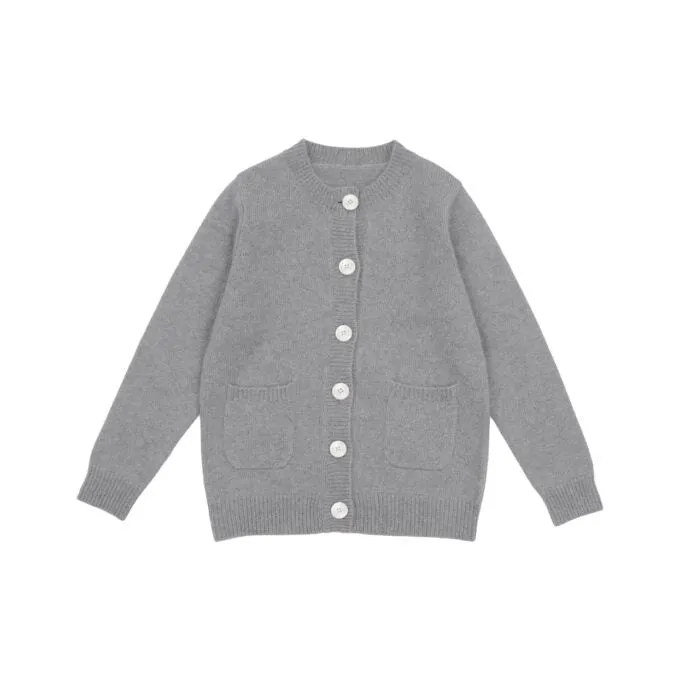 MILLEDEUX~ cashmere button front cardigan(flat knit)