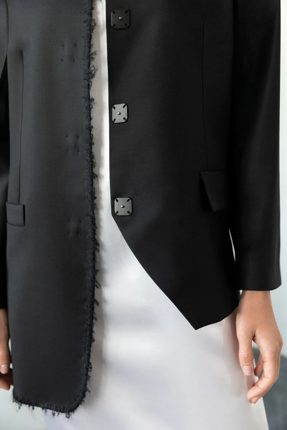 Mohair Edge Black Blazer by INNNA