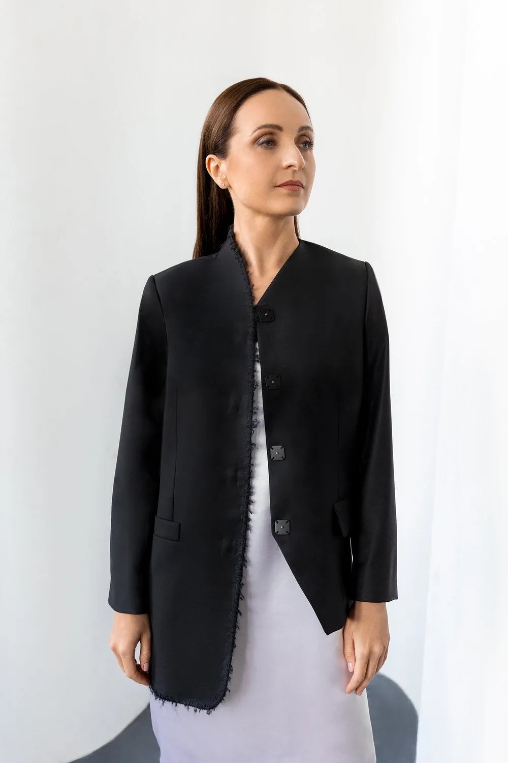 Mohair Edge Black Blazer by INNNA