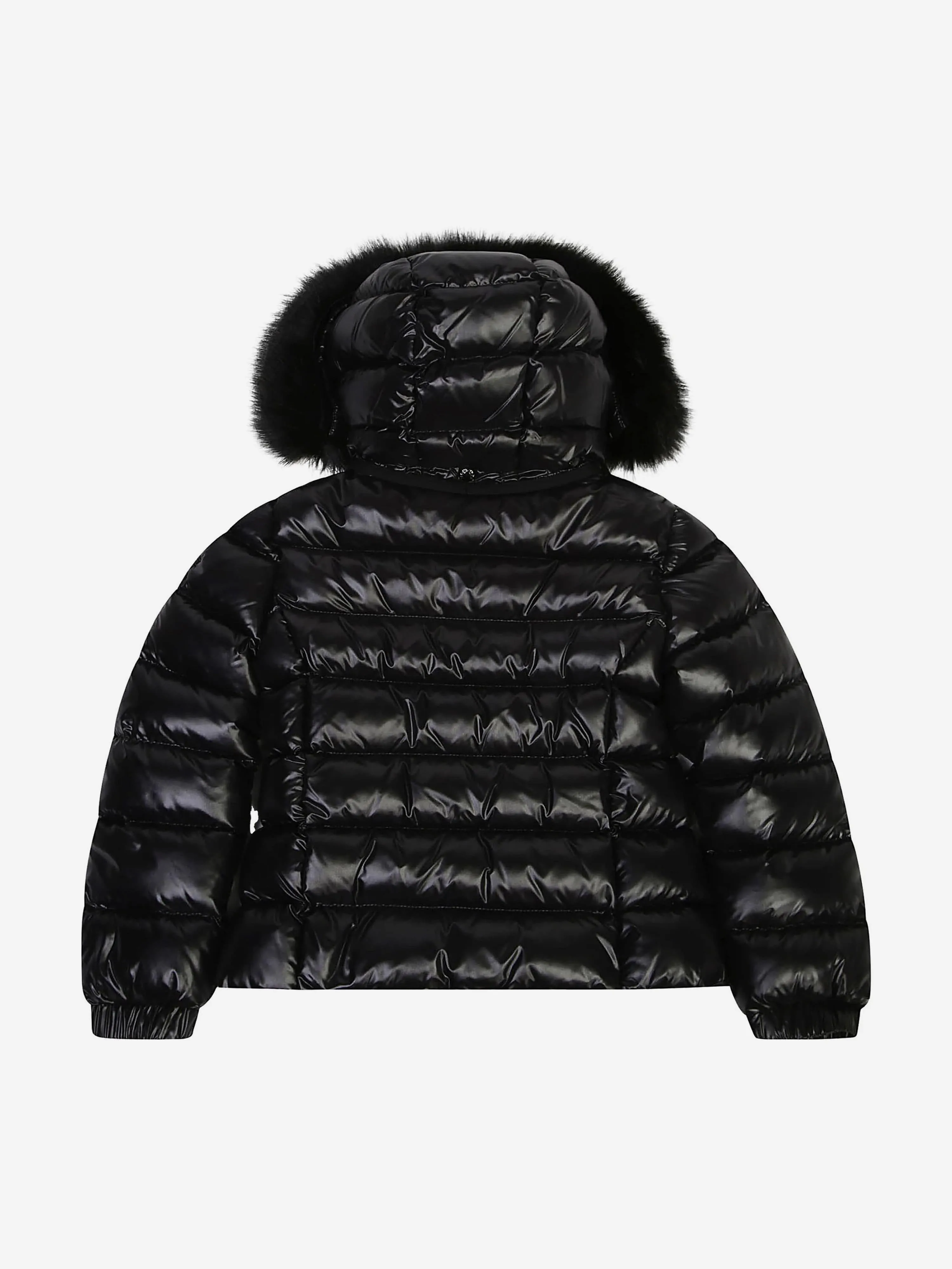 Moncler Enfant Girls Down Padded Badyf Jacket in Black