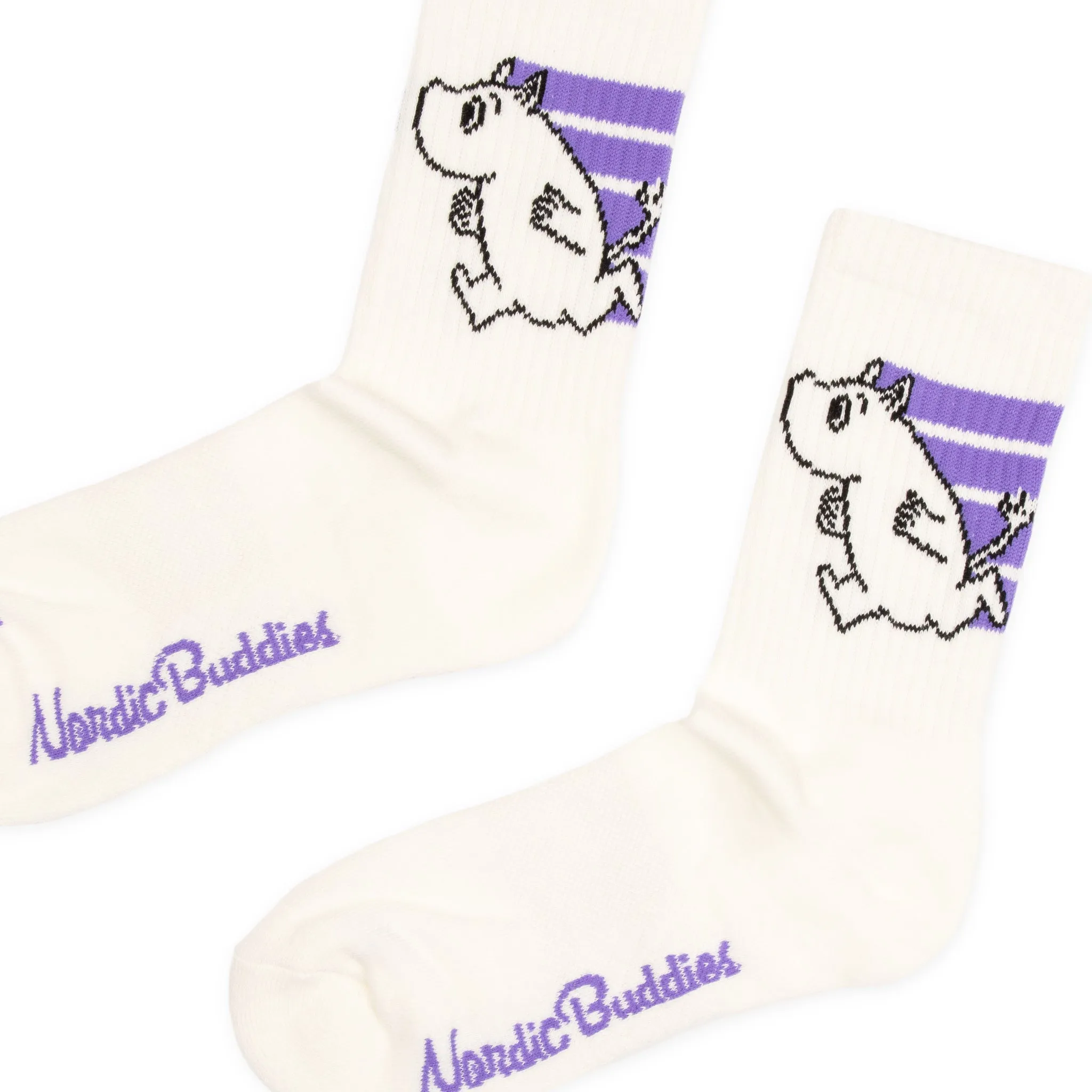 Moomintroll Active Socks and Beanie Combo - Lilac & White