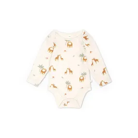 MORI Print Long Sleeve Bodysuit - Giraffe