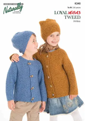 Naturally Loyal Vegas Garter Stitch Jacket & Hat Knitting Pattern #345