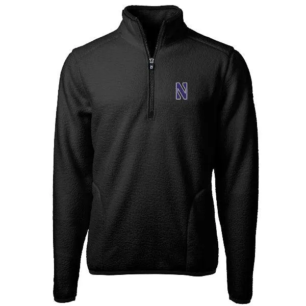 Northwestern Wildcats Men's Cutter &amp; Buck Cascade Eco Sherpa Fleece Quarter-Zip