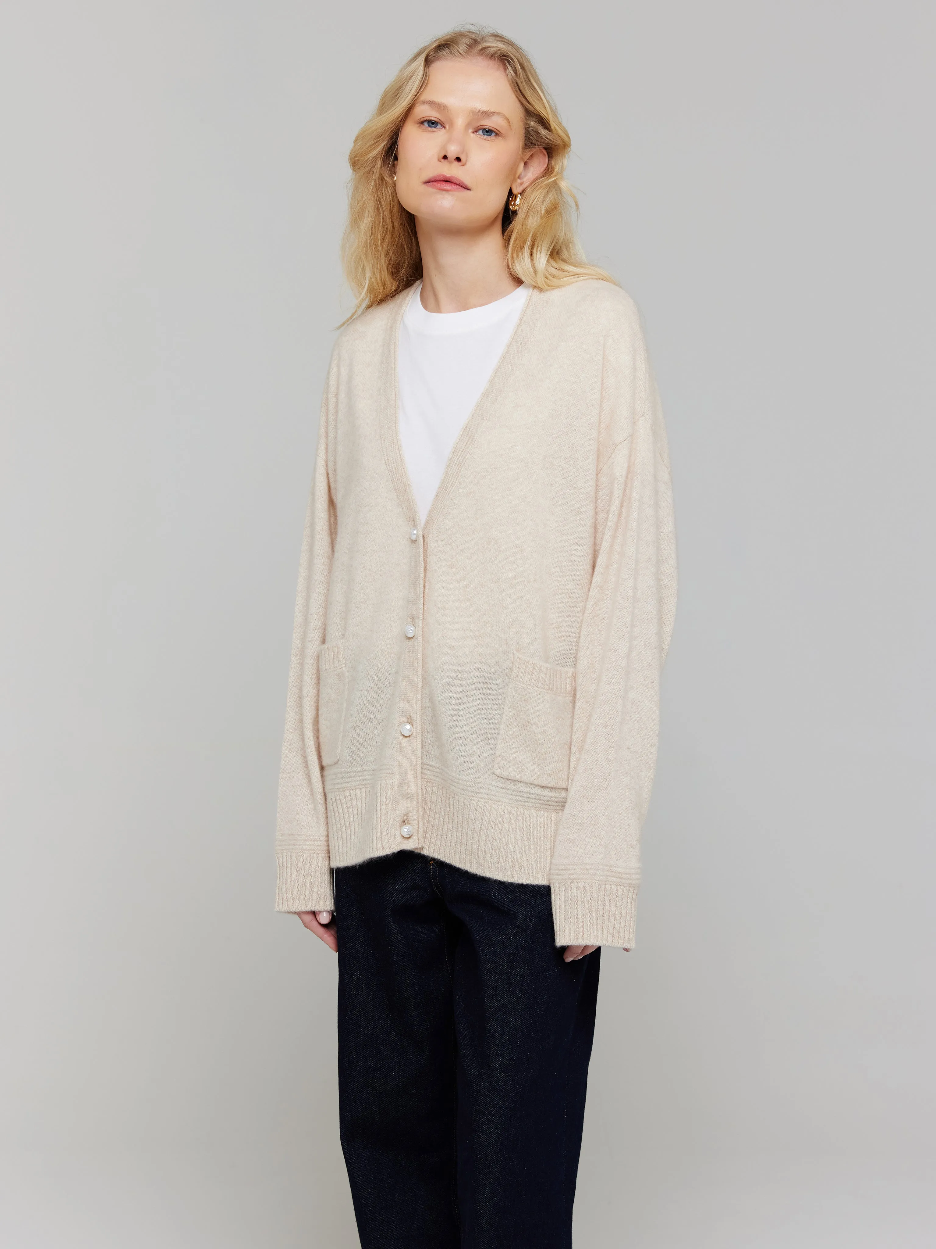 Penny V-Neck Cashmere Cardigan