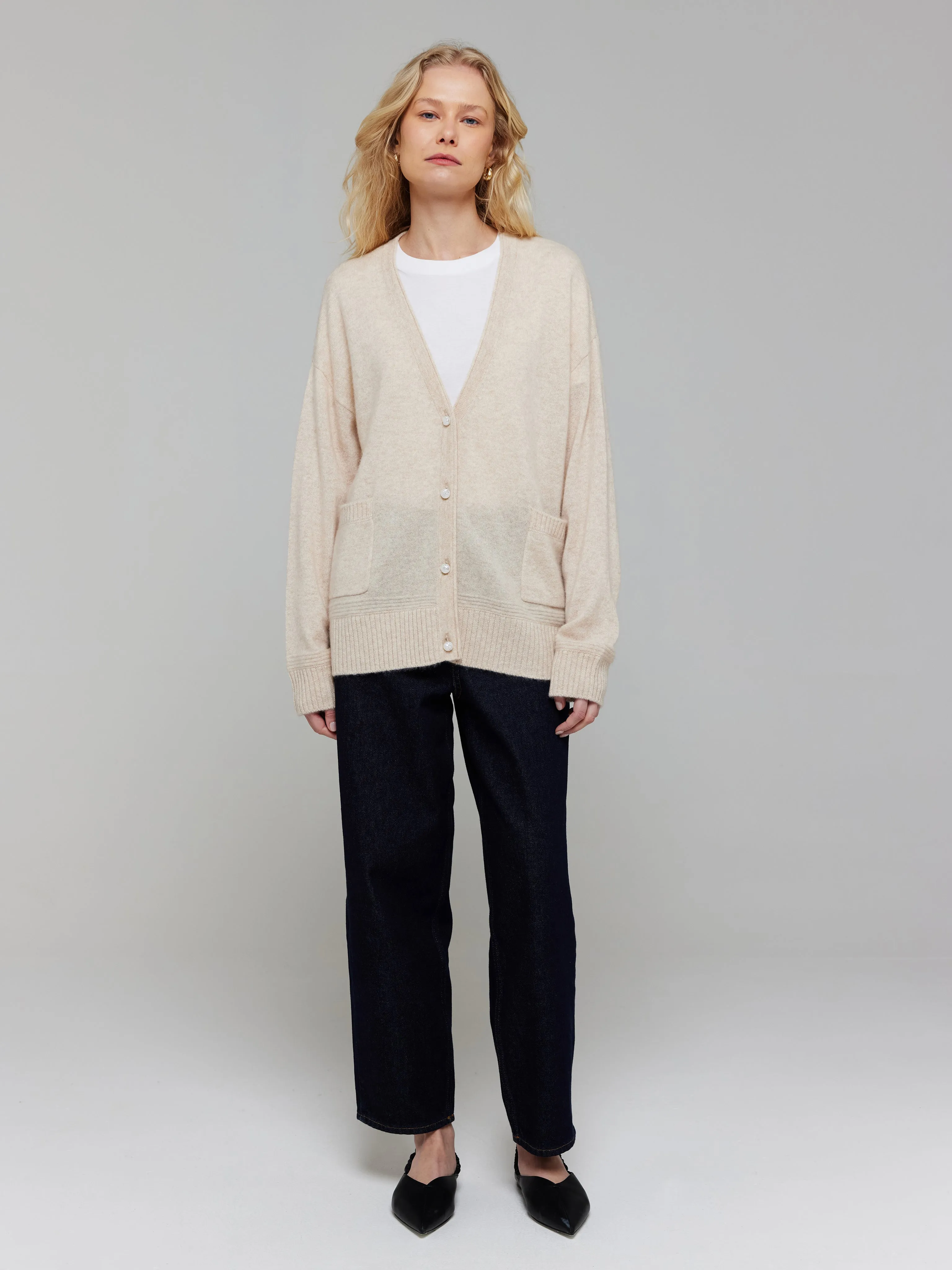 Penny V-Neck Cashmere Cardigan