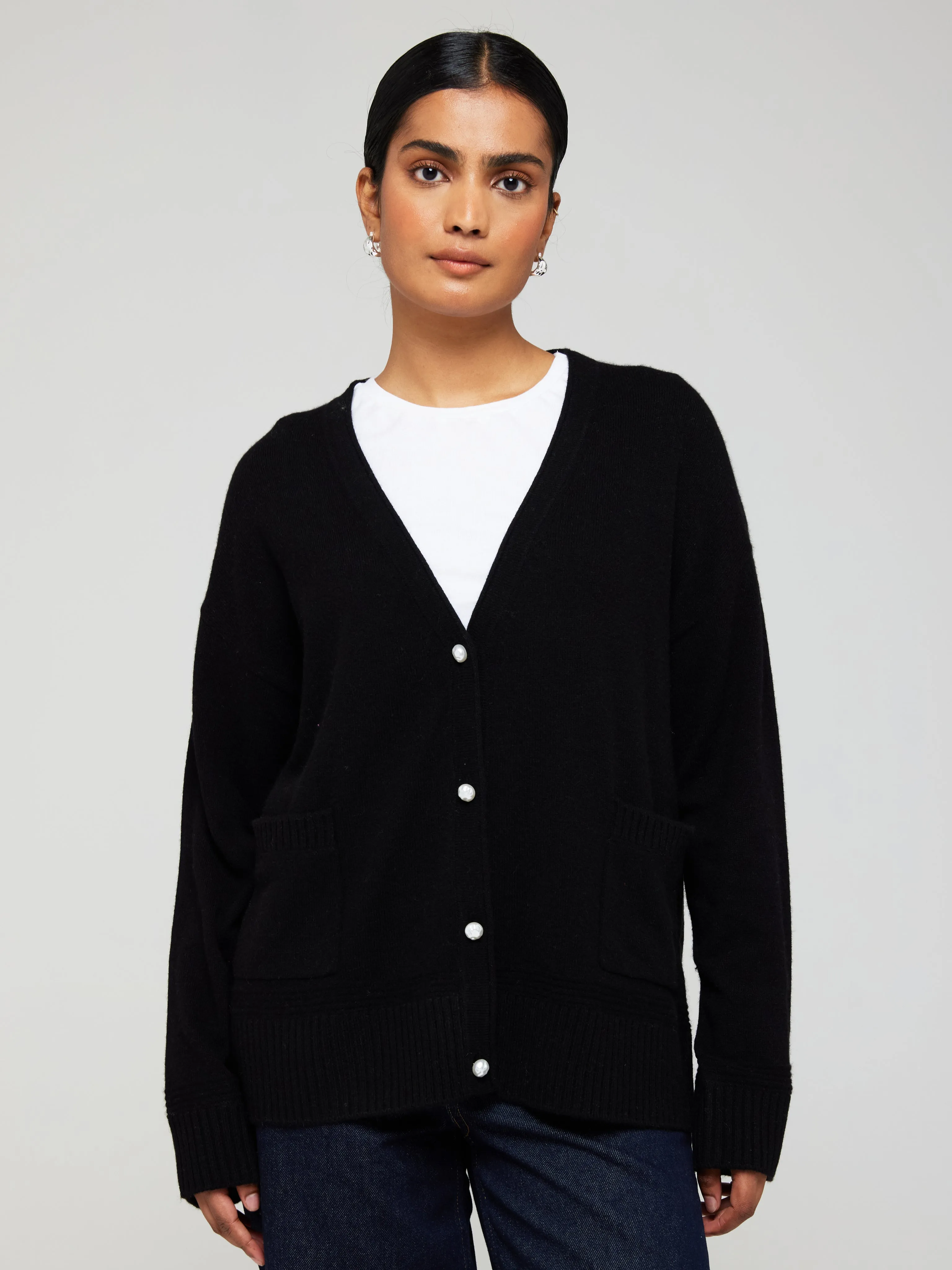 Penny V-Neck Cashmere Cardigan