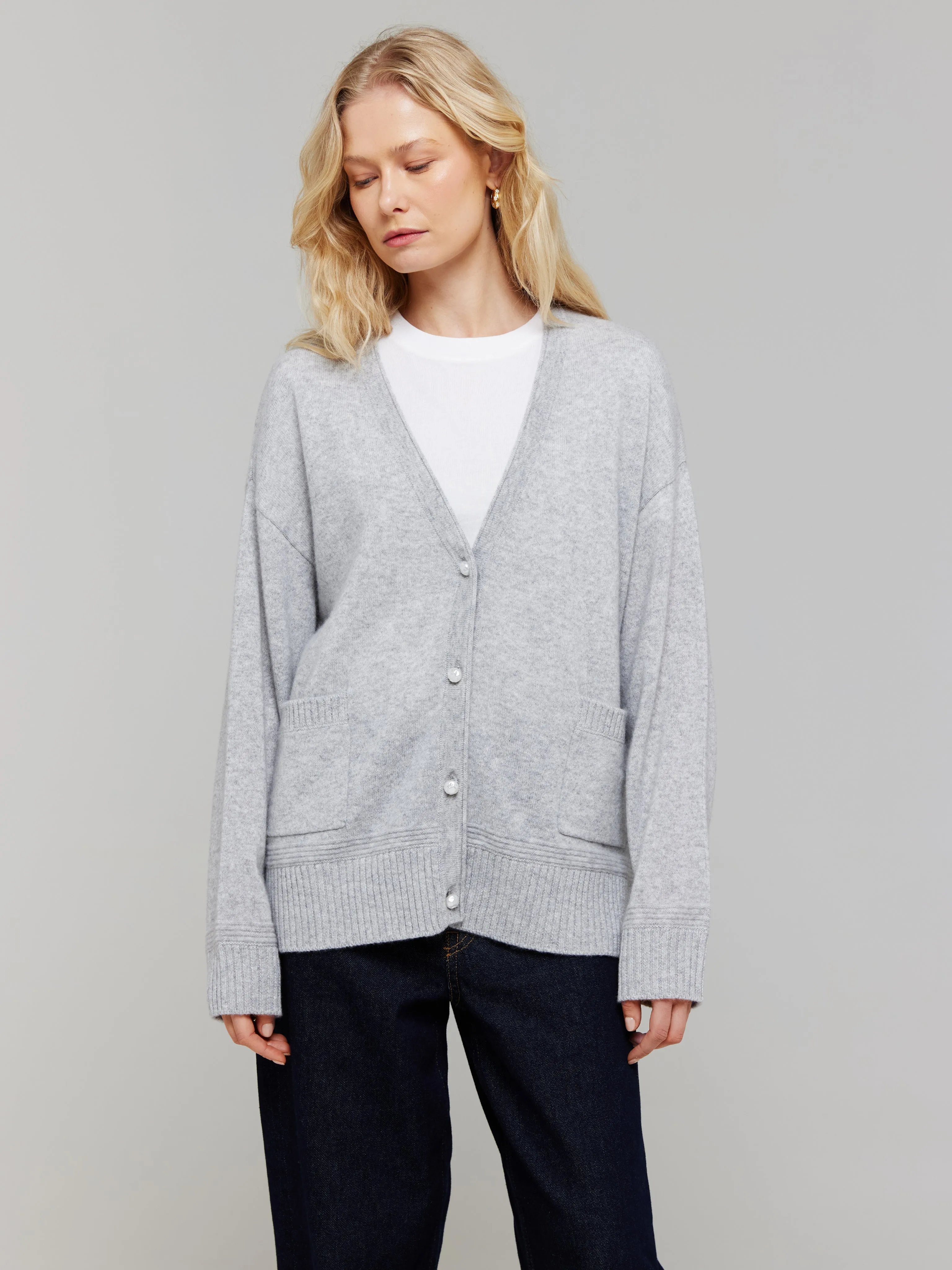 Penny V-Neck Cashmere Cardigan