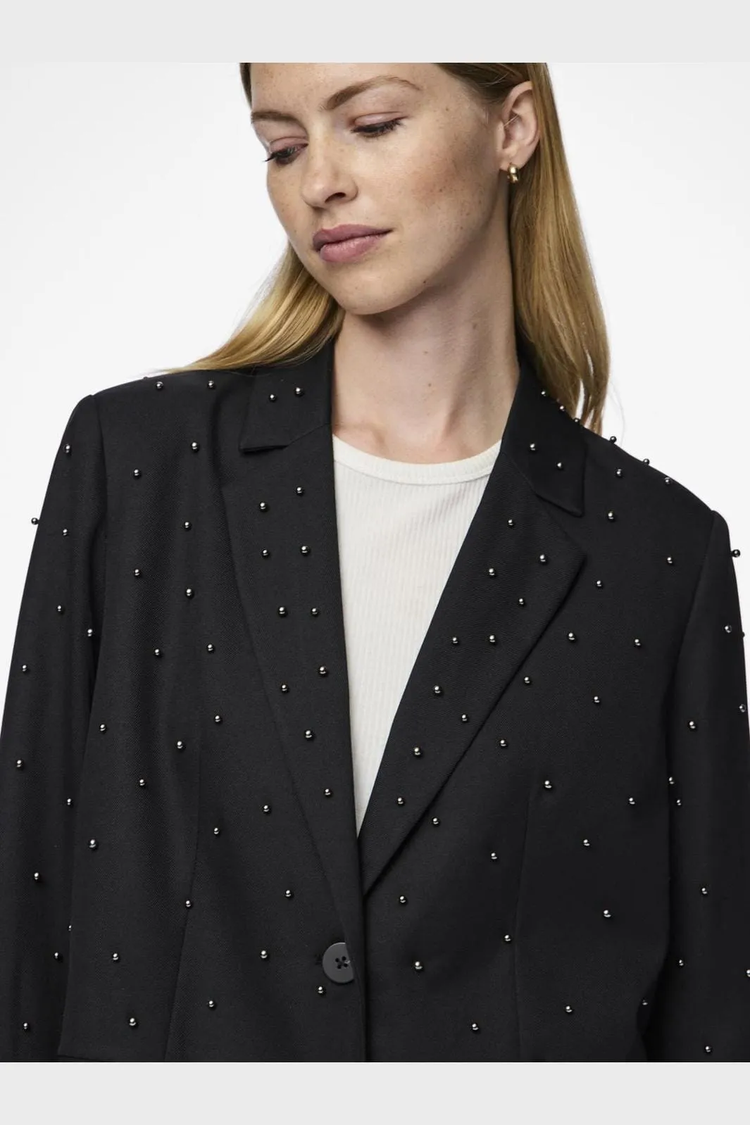 Pieces - Pcru Ls Embelish Blazer - 4606270 Black