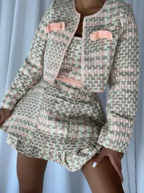 POEMME Tweed Dress & Jacket Set