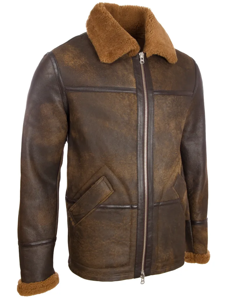 PP74 Men's Shearling Jacket - Antique